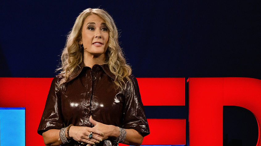 Jennifer Aaker speaks at TEDMonterey on August 2, 2021.